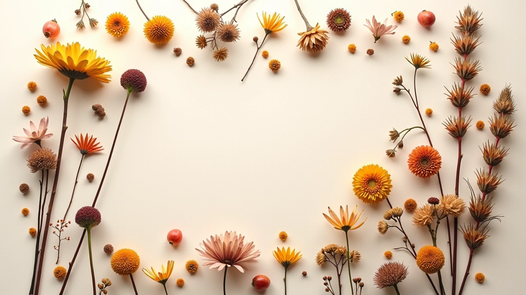 Flat lay of various dried botanicals