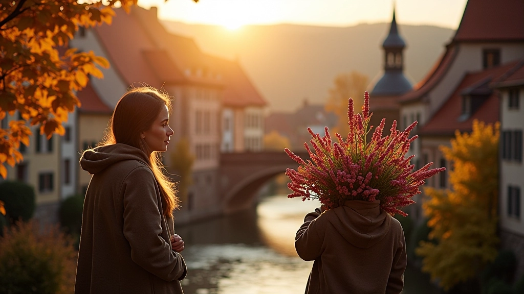 Historic Český Krumlov town with river and medieval architecture in norditide light